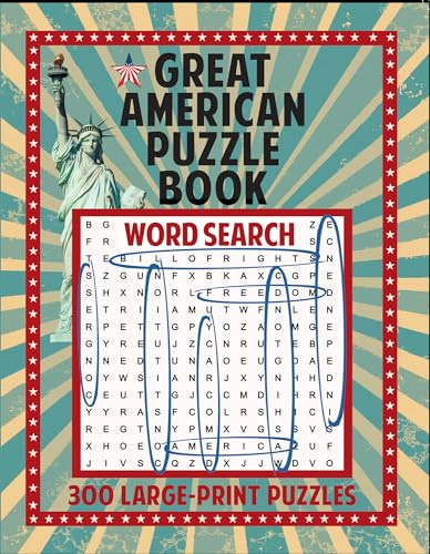 Great American Puzzle Book (300 Large Print Puzzles) by Applewood Books, 9781945187124