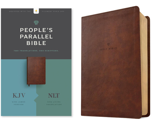 People's Parallel Bible KJV/NLT, Filament Enabled (LeatherLike, Rustic Brown) by Tyndale, New Living Translation, 9781496483874