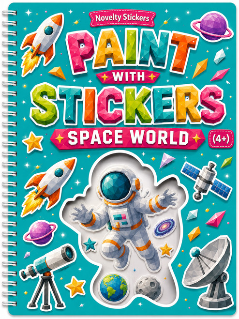 Paint with Stickers- Space World by PEGASUS, 9788131985946