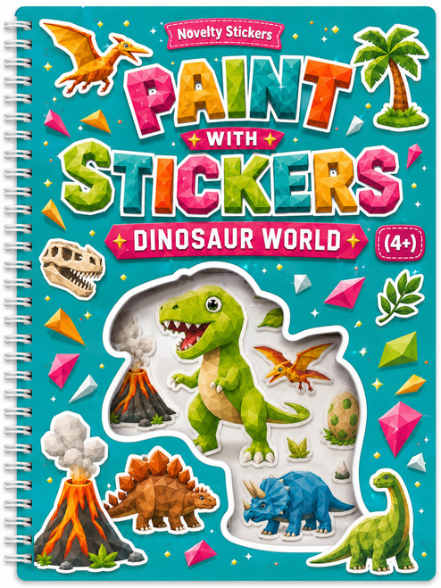 Paint with Stickers- Dinosaur World by PEGASUS, 9788131985953