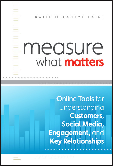 Measure What Matters (Online Tools For Understanding Customers, Social Media, Engagement, and Key Relationships) by Katie Delahaye Paine, 9780470920107