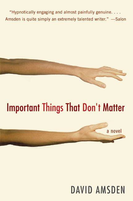 Important Things That Don't Matter (A Novel) by David Amsden, 9780060513894