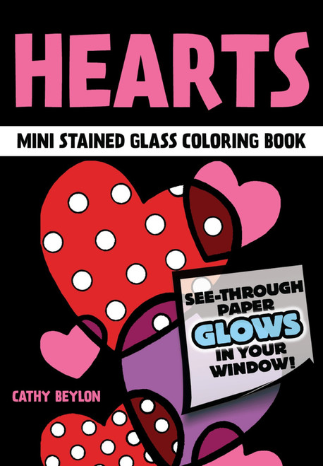 Hearts Stained Glass Coloring Book (Miniature Edition) by Cathy Beylon, 9780486438443