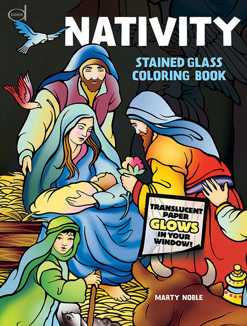 Nativity Stained Glass Coloring Book by Marty Noble, 9780486435275