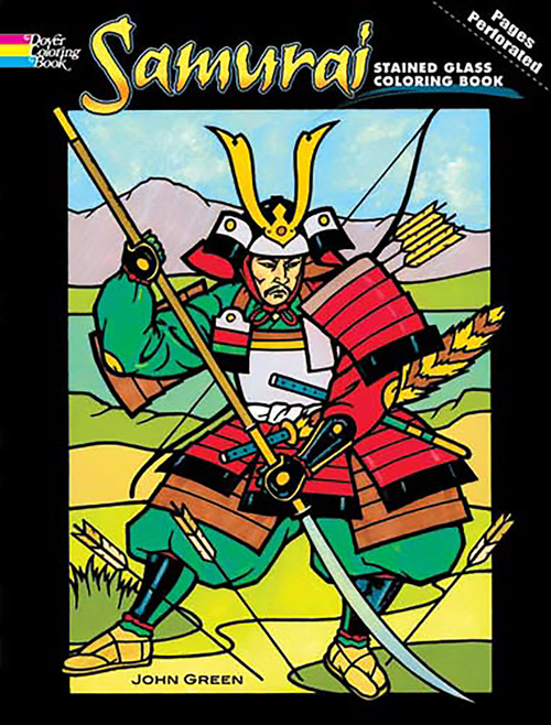 Samurai Stained Glass Coloring Book by John Green, 9780486465586