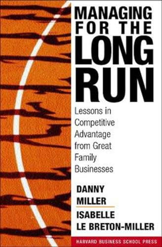 Managing For The Long Run (Lessons In Competitive Advantage From Great Family Businesses) by Danny Miller, Isabelle Le Breton-Miller, 9781591394150