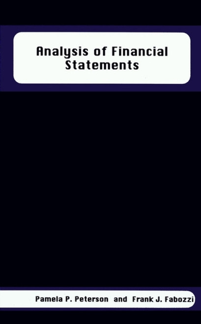 Analysis of Financial Statements - 9781883249595 by Pamela P. Peterson, Frank J. Fabozzi