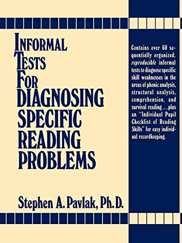 Informal Tests for Diagnosing Specific Reading Problems by Stephen A. Pavlak, 9780134648019