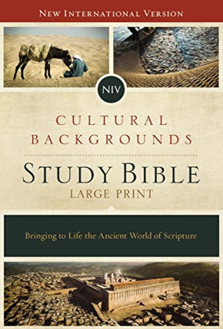 NIV, Cultural Backgrounds Study Bible, Large Print, Hardcover, Red Letter Edition (Bringing to Life the Ancient World of Scripture) by Craig S. Keener, John H. Walton, 9780310447894