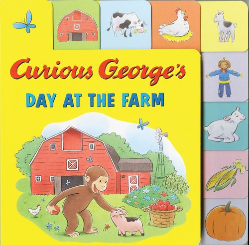 Curious George's Day at the Farm Tabbed Lift-the-Flaps by H. A. Rey, 9780544988743