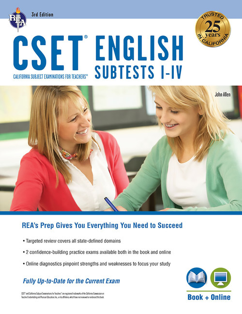 CSET English Subtests I-IV Book + Online by John Allen, 9780738612027