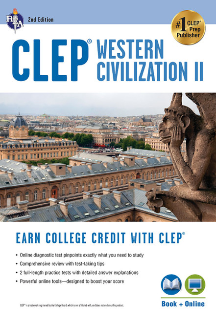 CLEP® Western Civilization II Book + Online by Preston Jones, 9780738610498