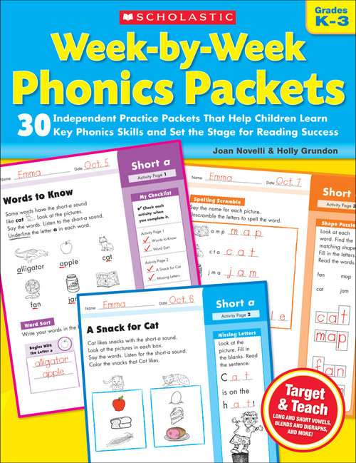 Week-By-Week Phonics Packets by Joan Novelli, Holly Grundon, 9780545223041