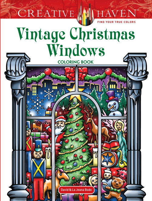 Creative Haven Vintage Christmas Windows Coloring Book by David Bodo, 9780486817903