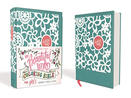 NIV, Beautiful Word Coloring Bible for Girls, Leathersoft over Board, Teal (Hundreds of Verses to Color) by Zondervan, 9780310763543