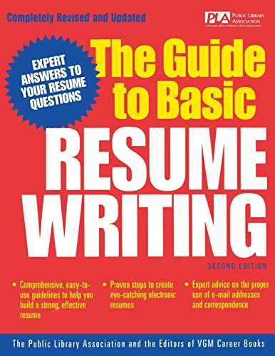 The Guide to Basic Resume Writing by Editors of VGM, Public Library Association, 9780071405911