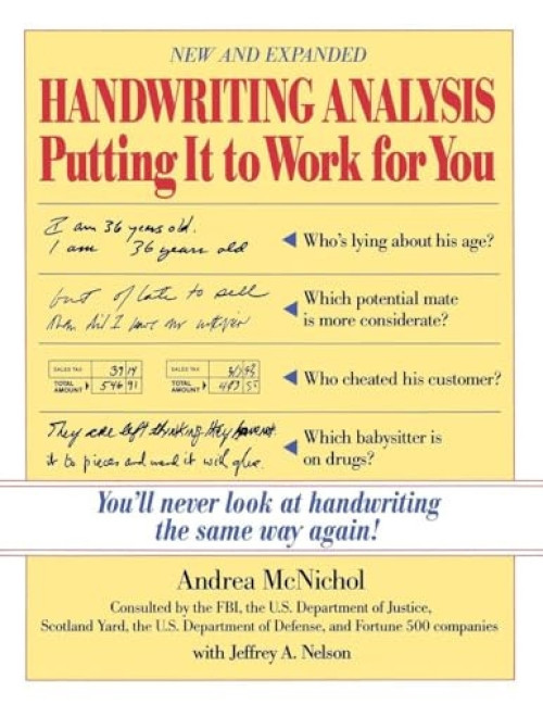 Handwriting Analysis (Putting It to Work for You) by Andrea McNichol, Jeffrey A. Nelson, 9780809235667