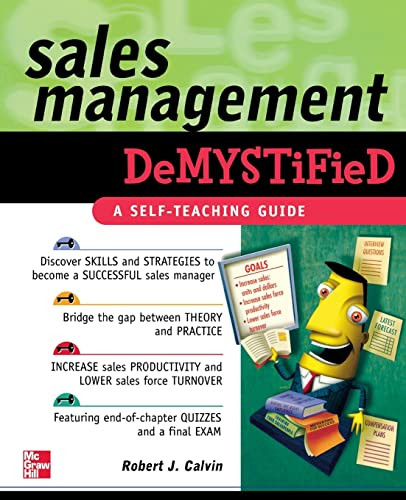Sales Management Demystified by Robert J. Calvin, 9780071486545