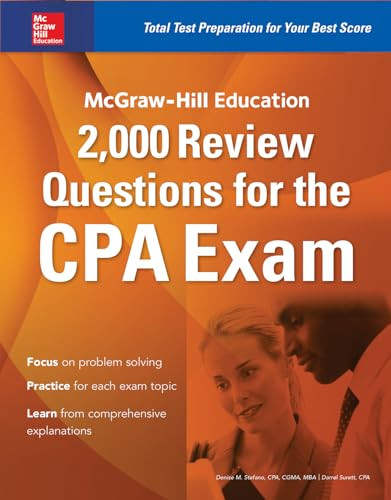 McGraw-Hill Education 2,000 Review Questions for the CPA Exam by Darrel Surett, Denise M. Stefano, 9781259586293