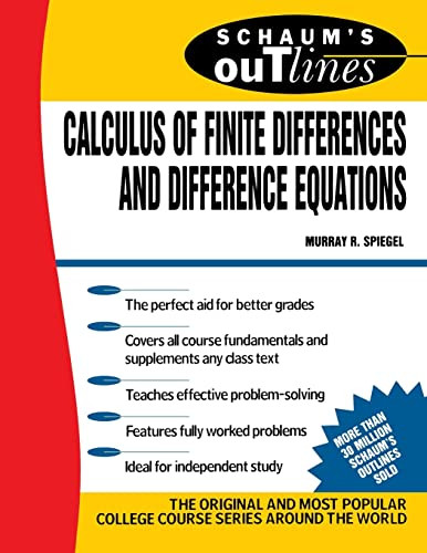 Schaum's Outline of Calculus of Finite Differences and Difference Equations by Murray R. Spiegel, 9780070602182