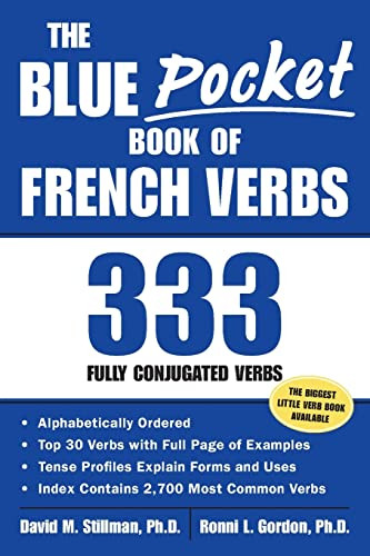 The Blue Pocket Book of French Verbs (333 Fully Conjugated Verbs) (Miniature Edition) by Ronni L. Gordon, David M. Stillman, 9780071421638