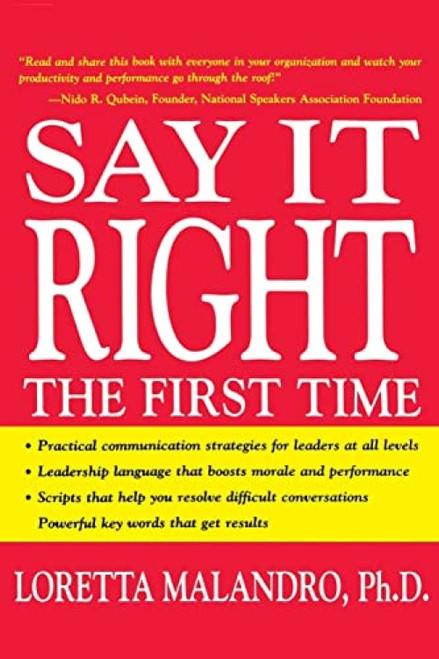 Say It Right the First Time by Loretta Malandro, 9780071408615