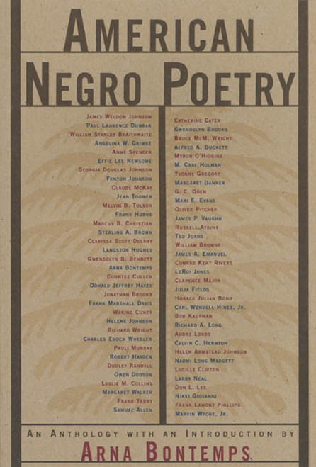 American Negro Poetry (An Anthology) by Arna Bontemps, 9780809015641