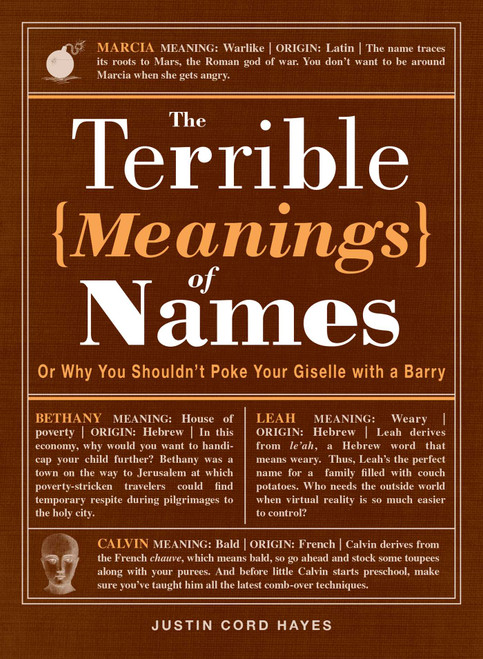 The Terrible Meanings of Names (Or Why You Shouldn't Poke Your Giselle with a Barry) by Justin Cord Hayes, 9781440552557
