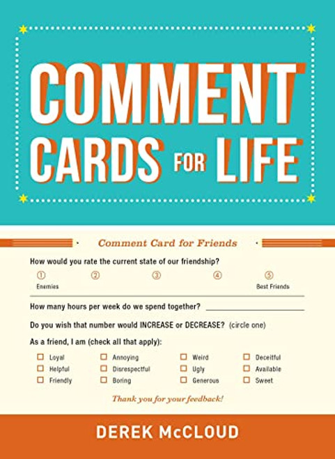 Comment Cards for Life by Derek McCloud, 9781440586323