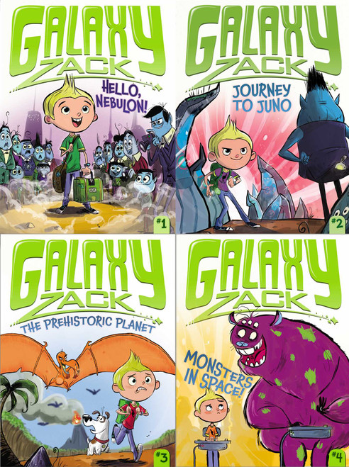 The Galaxy Zack Collected Set (A Stellar Four-Book Collection: Hello, Nebulon!; Journey to Juno; The Prehistoric Planet; Monsters in Space!) by Ray O'Ryan, Colin Jack, 9781481406659