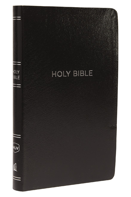NKJV, Thinline Reference Bible, Leather-Look, Black, Red Letter, Comfort Print (Holy Bible, New King James Version) by Thomas Nelson, 9780785217824