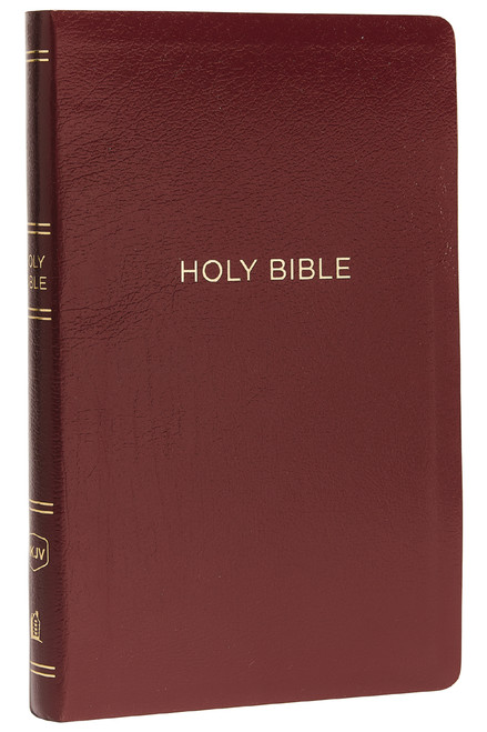 NKJV, Thinline Reference Bible, Leather-Look, Burgundy, Red Letter, Comfort Print (Holy Bible, New King James Version) by Thomas Nelson, 9780785217831