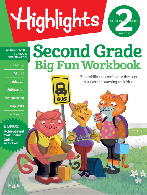 Second Grade Big Fun Workbook (Second Grade Curriculum Workbook for Kids, Practice Math, Reading, Writing, Spelling, Science and More) by Highlights Learning, 9781684371587