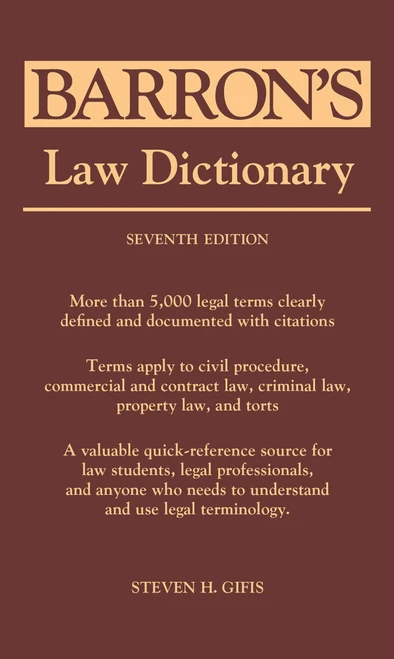 Law Dictionary - 9781438006956 by Steven H. Gifis