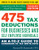 475 Tax Deductions for Businesses and Self-Employed Individuals (An A-to-Z Guide to Hundreds of Tax Write-Offs) by Bernard B. Kamoroff, 9781493040186