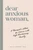 Dear Anxious Woman (A Therapist's Letters for Women with High-Functioning Anxiety) by Kelly Vincent, 9781464273117