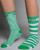 DX-AC0466 DIXXON STRIPER CREW SOCKS - GREEN/WHITE
