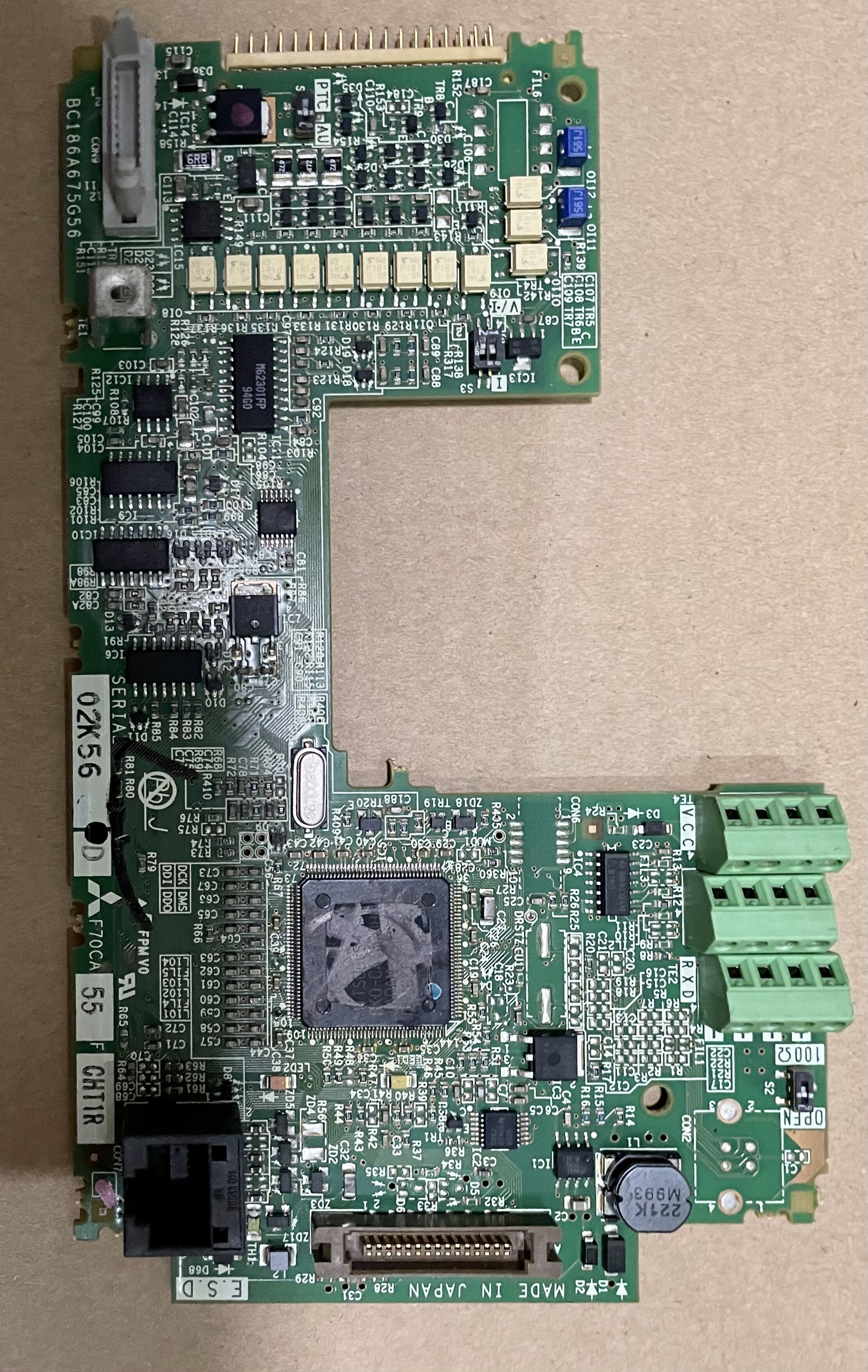 Mitsubishi inverter cpu board F70CA55 F700 F740 series BC186A675G55A