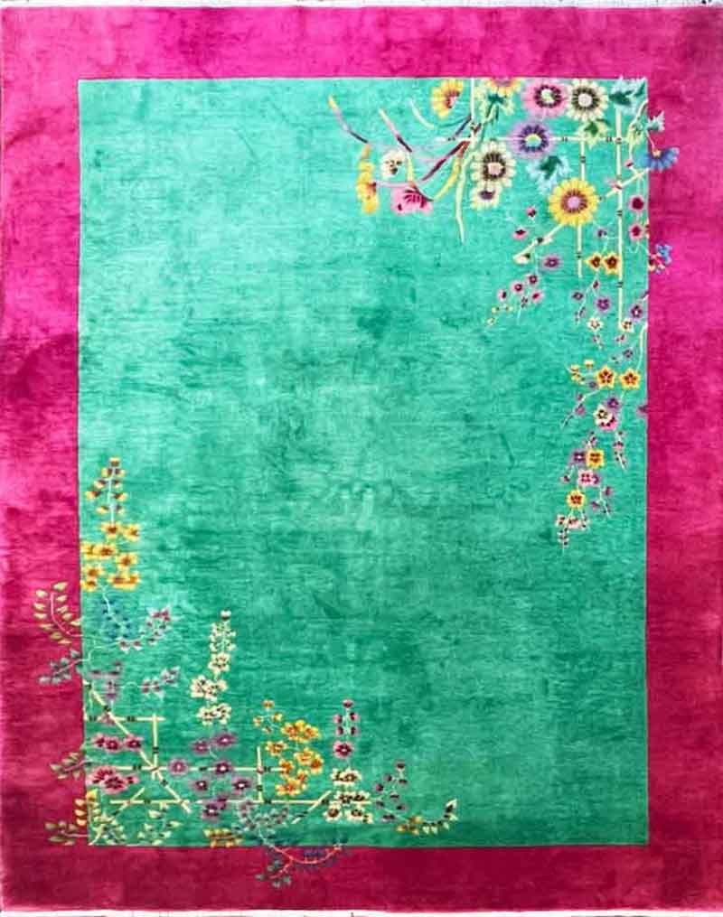 Antique Art Deco Chinese Carpet, c-1920's, 8'8