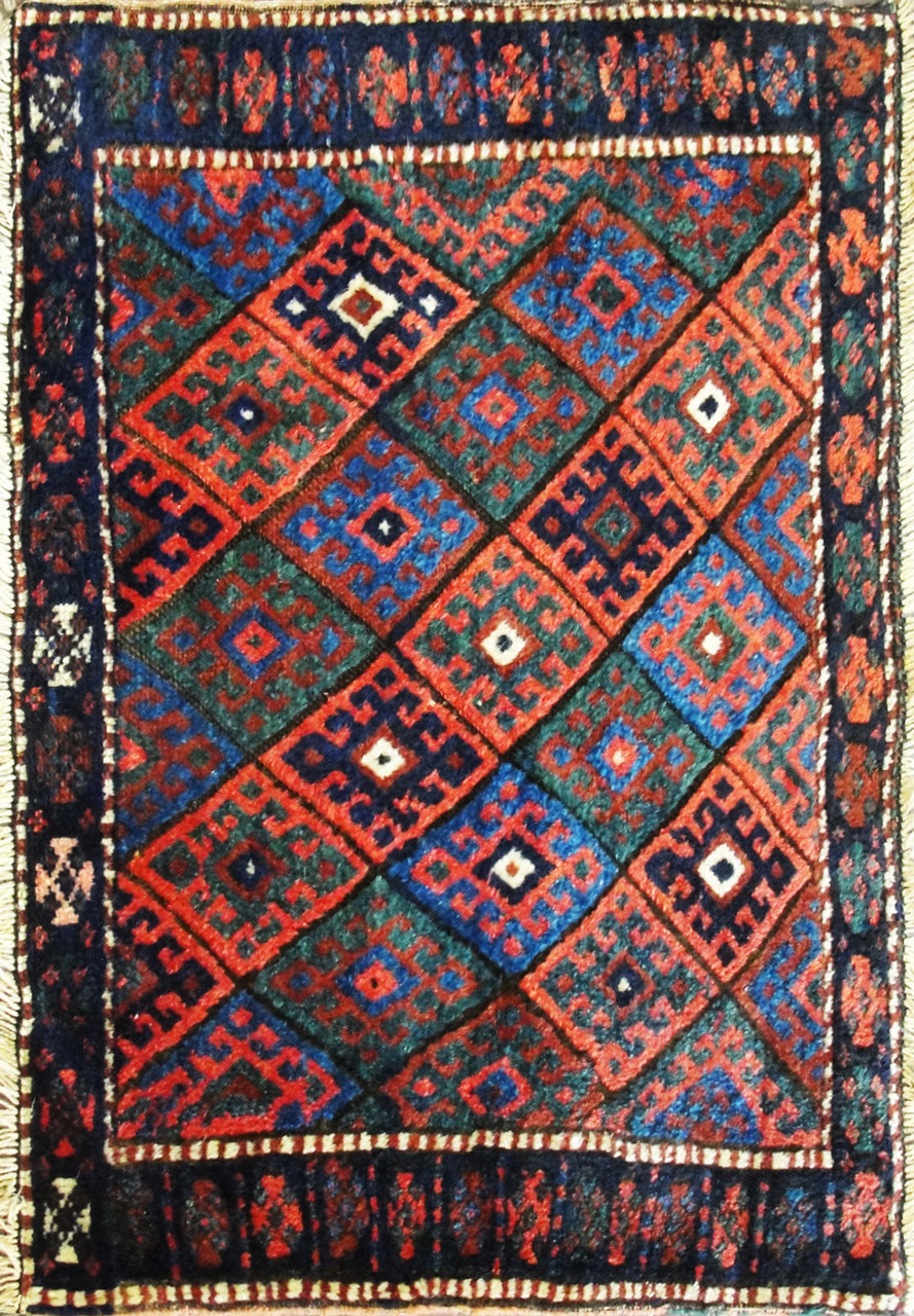 Antique Kurdish Rug/Bag Jaff c-1900's, 2' x 3'