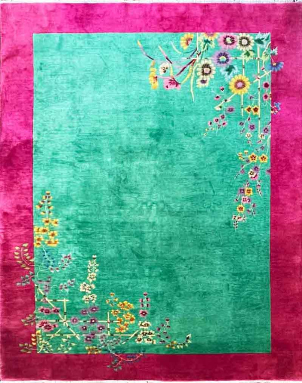 Antique Art Deco Chinese Carpet, c-1920's, 8'8