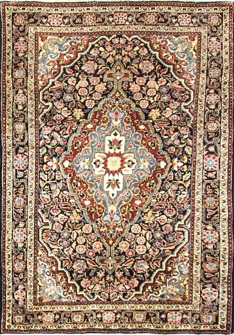 Antique Persian Sarouk Rug, 3'4" X 5'