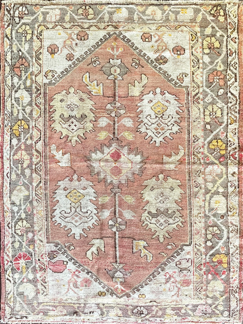Antique Turkish Oushak Rug