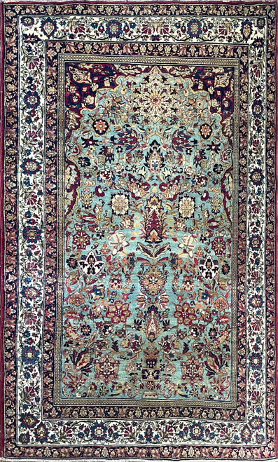 Antique Persian Isfahan Rug 4'4" x 6'11"