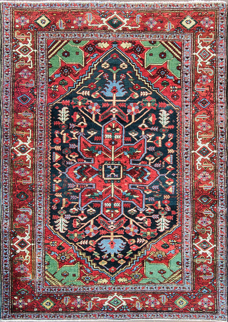 Antique Persian Serapi/Heriz Rug 4'8" x 6'5"