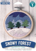 Leisure Arts Kit Make In A Weekend Embroidery 4" Snowy Forest