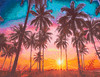 Diamond Art Kit 20"x 16" Advanced Palm Sunset