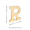 Essentials By Leisure Arts Wood Letter 9.5" Birch R