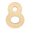 Essentials By Leisure Arts Wood Letter 13" Birch Number 8