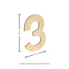 Essentials By Leisure Arts Wood Letter 9.5" Birch Number 3